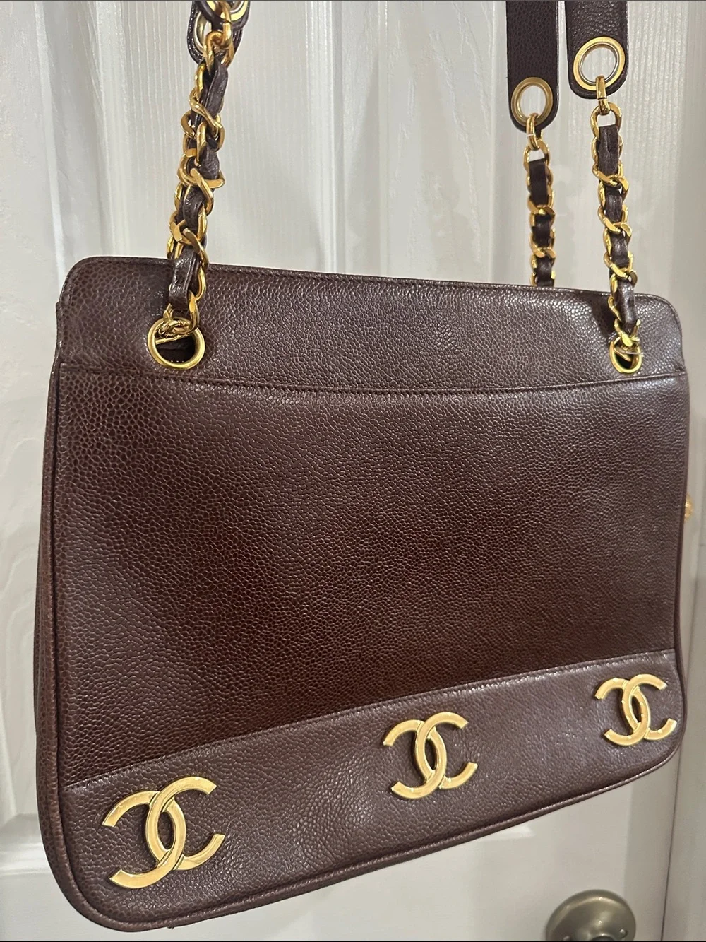 CHANEL Brown Triple CC